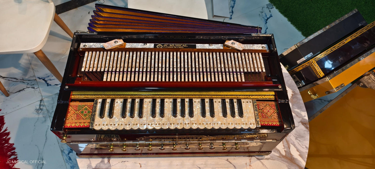 DS RAMSINGH 4LINE 13SCALE CHANGER Harmonium customised model with custom nameplate cutting facility
