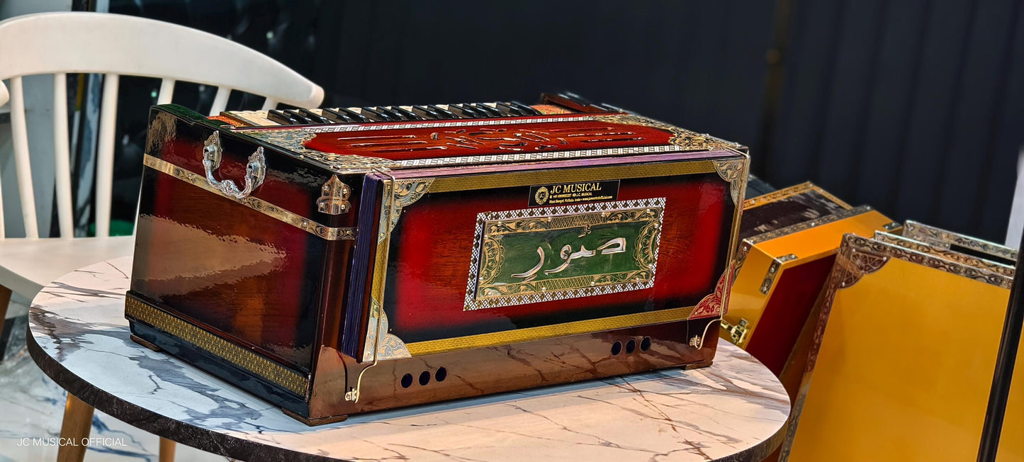 DS RAMSINGH 4LINE 13SCALE CHANGER Harmonium customised model with custom nameplate cutting facility