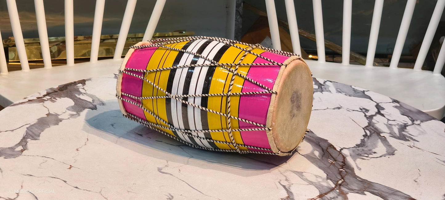 INDIAN DHOLAK / DRUM/ mini size 12inch ideal for beginners and kids professionally made