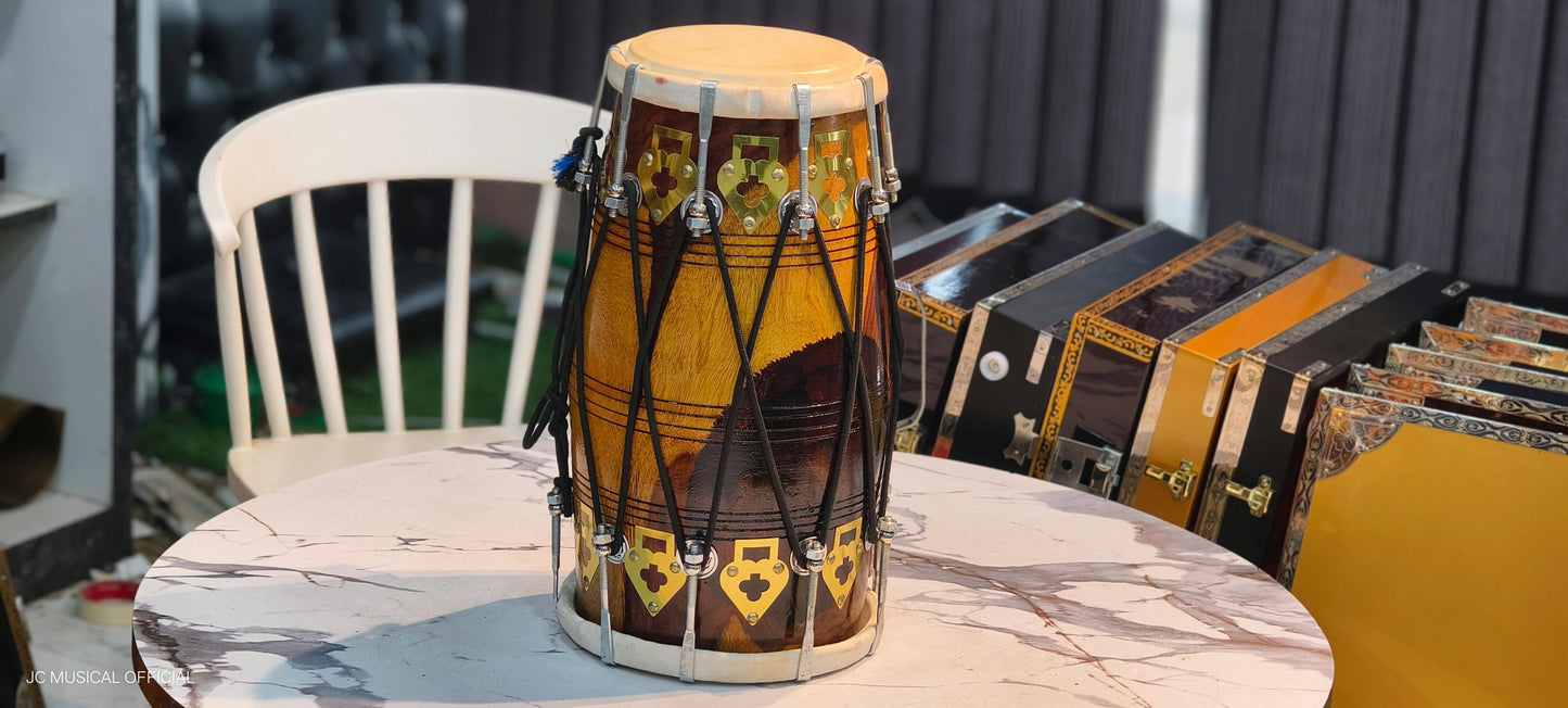 PROFESSIONAL DHOLAK With 100% pure sheesham wood nuts bolt system