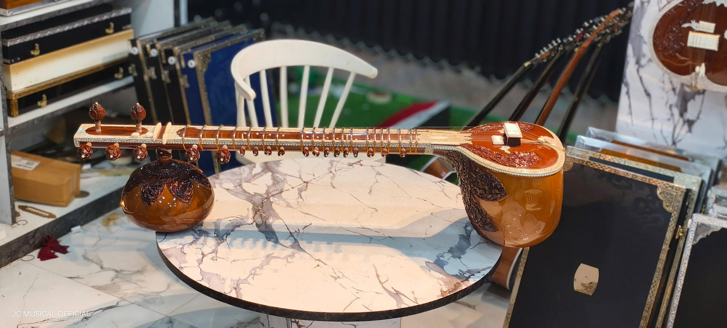 RAVISHANKAR STYLE Professional SITAR with double tumba and hardcase