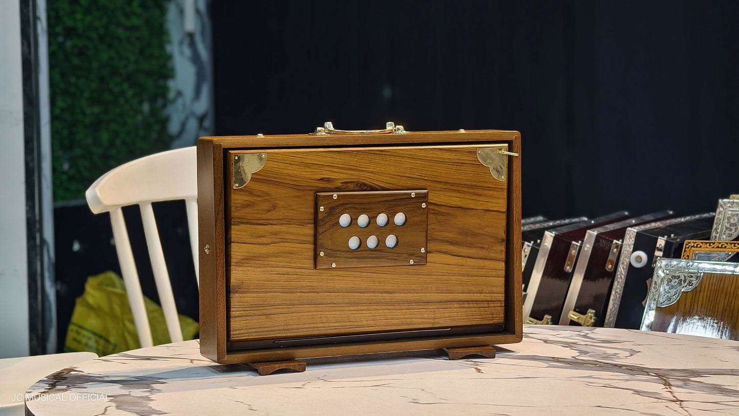 SHRUTI BOX 1LINE with all wooden premium accessories..C TO C..15×10inch medium size