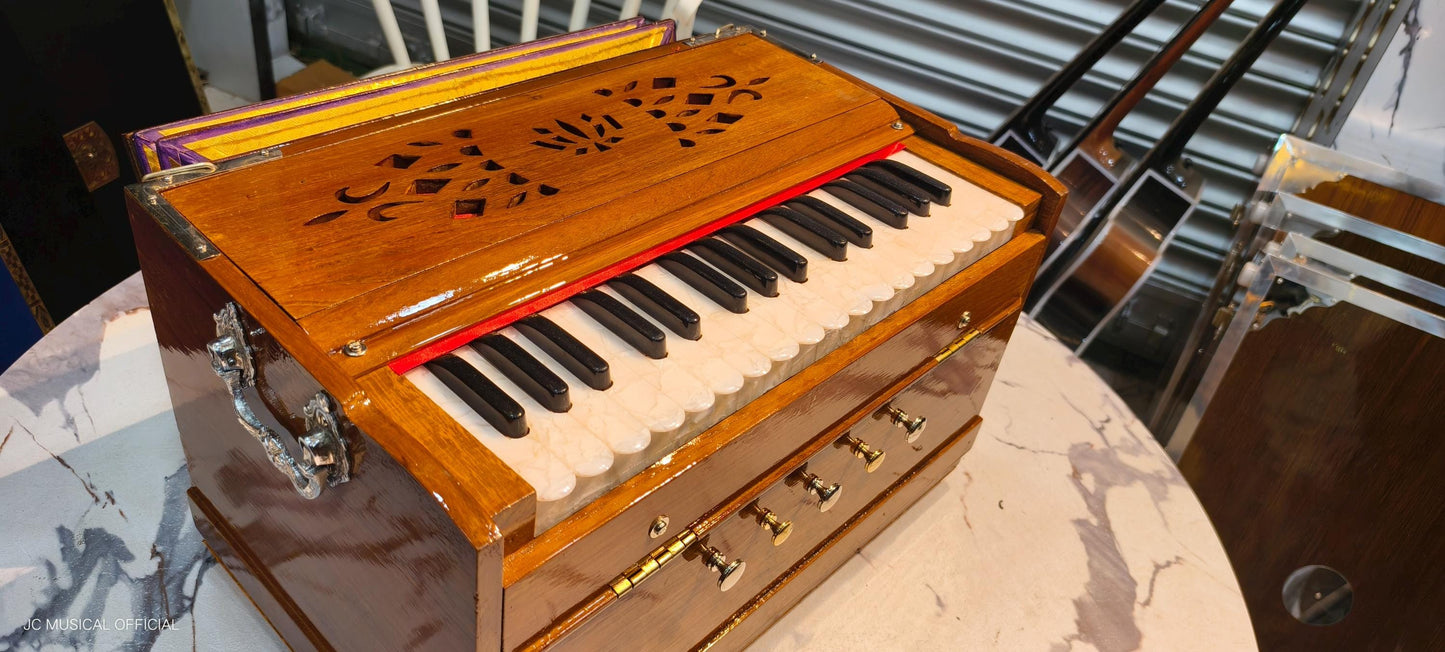 MINI HARMONIUM 2LINE Professional model standing body teakwood body glossy finish