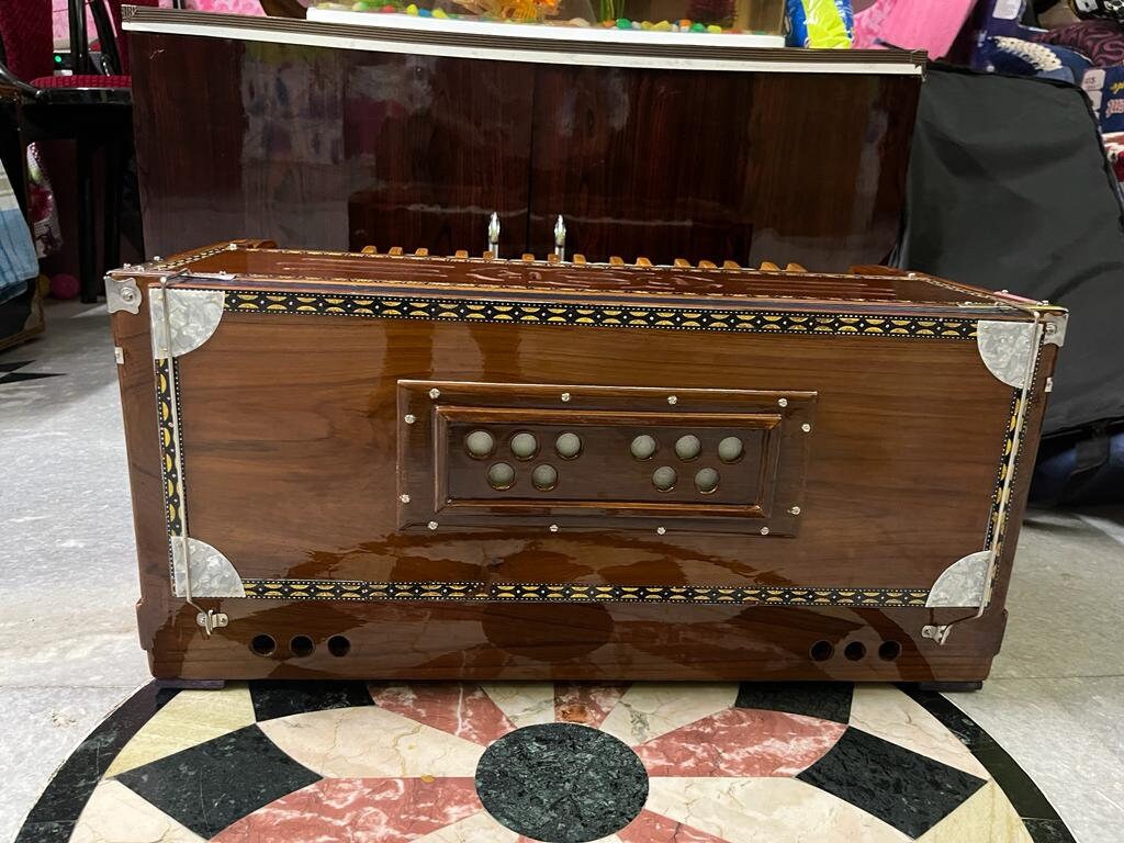DS RAMSINGH 9Scale changer Harmonium with wooden keys and stopers
