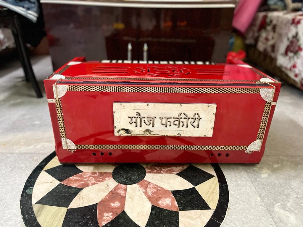 DS RAMSINGH 4line 13scale harmonium orange colour