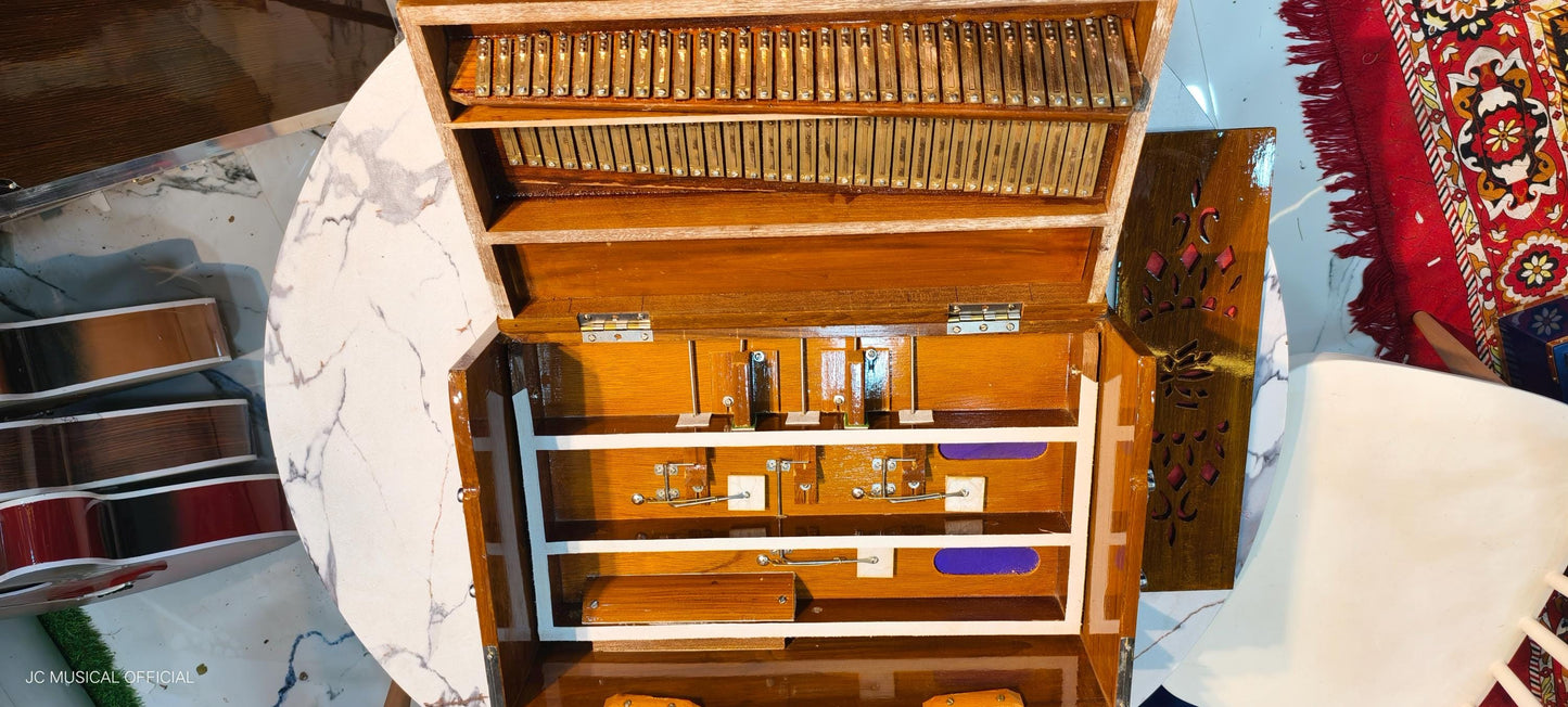MINI HARMONIUM 2LINE Professional model standing body teakwood body glossy finish