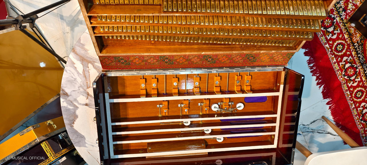 DS RAMSINGH 4LINE 13SCALE CHANGER Harmonium customised model with custom nameplate cutting facility