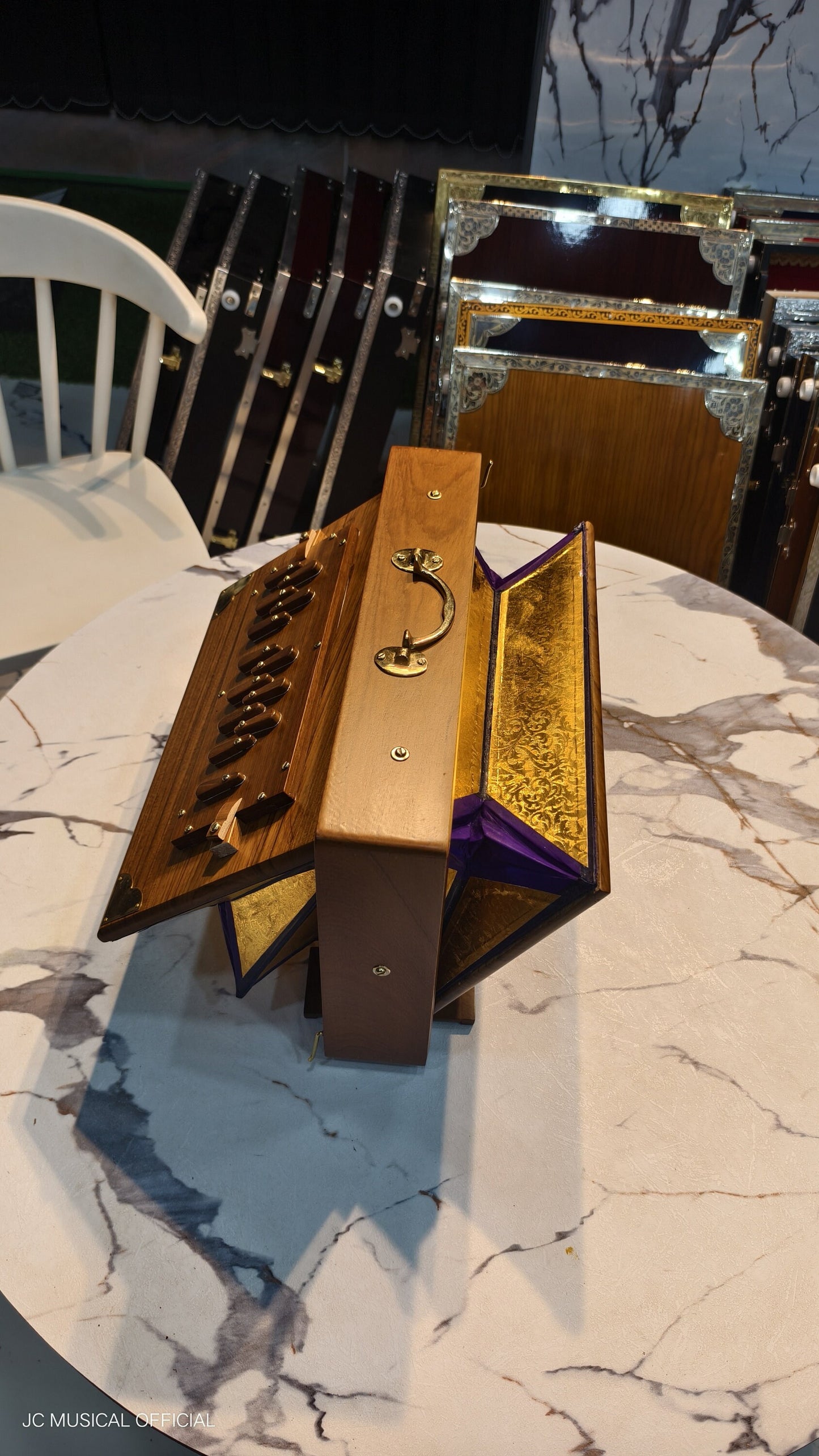 SHRUTI BOX 1LINE with all wooden premium accessories..C TO C..15×10inch medium size