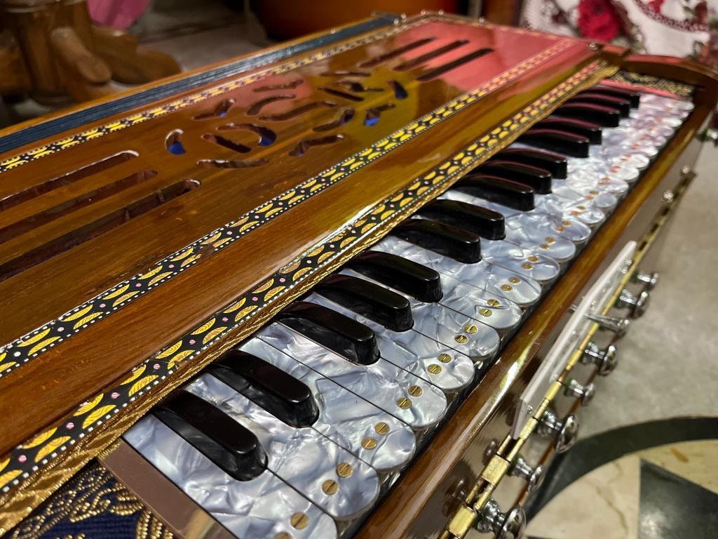 DS RAMSINGH Harmonium 9scale with design keyboard