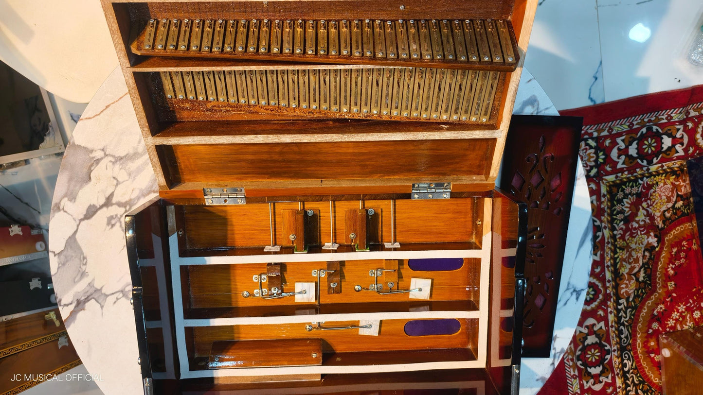 2LINE MINI HARMONIUM Sunbrast colour professional non folding type standing body