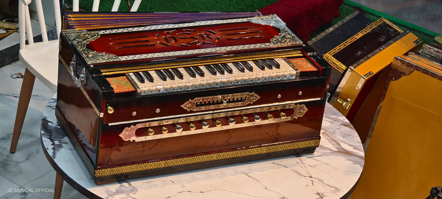 DS RAMSINGH 4LINE 13SCALE CHANGER Harmonium customised model with custom nameplate cutting facility
