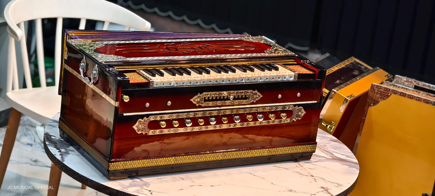 DS RAMSINGH 4LINE 13SCALE CHANGER Harmonium customised model with custom nameplate cutting facility