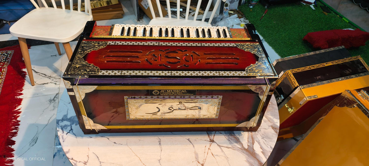 DS RAMSINGH 4LINE 13SCALE CHANGER Harmonium customised model with custom nameplate cutting facility