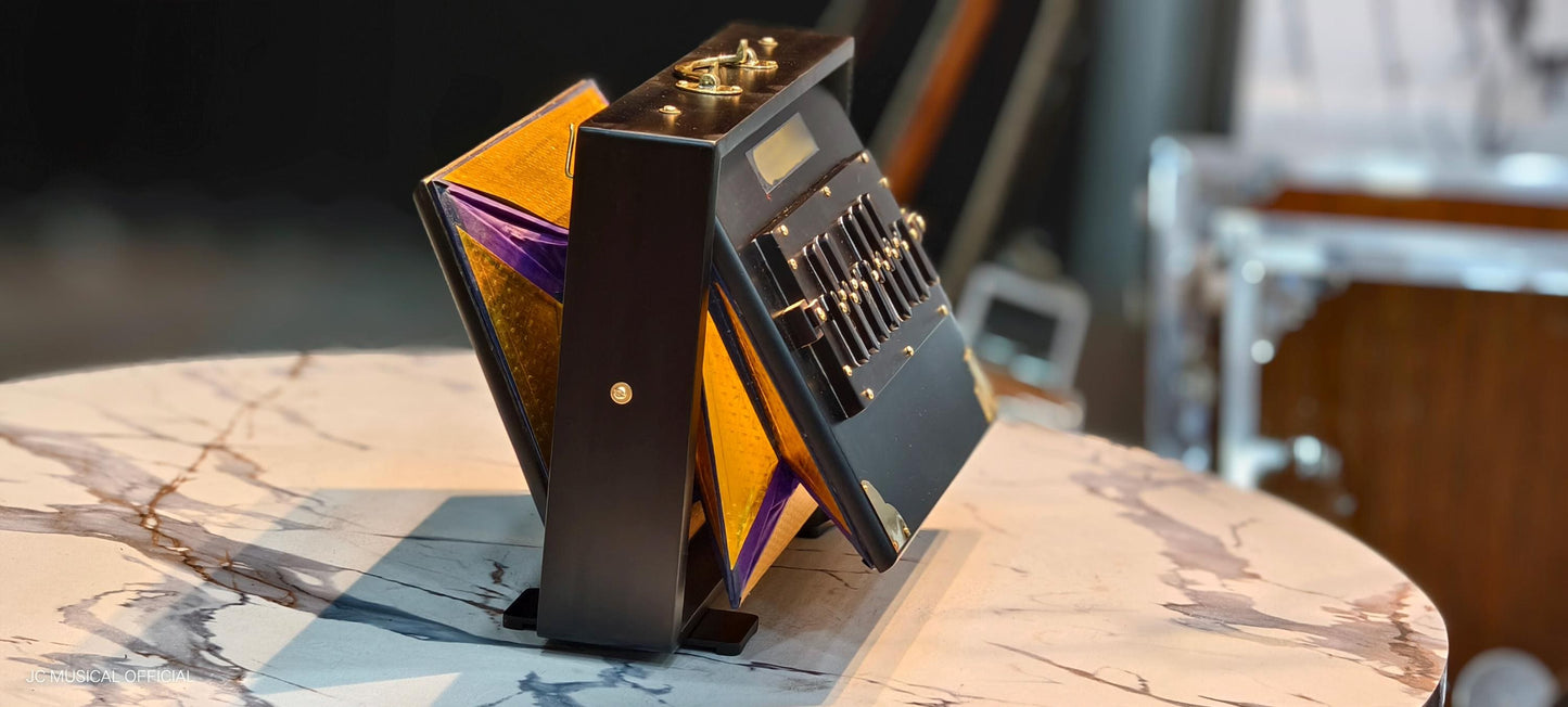 SHRUTI BOX Limited black edition medium size (15×10×3)inch with premium golden decoration and wooden accessories
