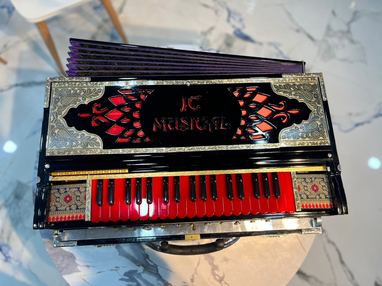 4LINE HARMONIUM 13scale changer Black glossy finish customised model