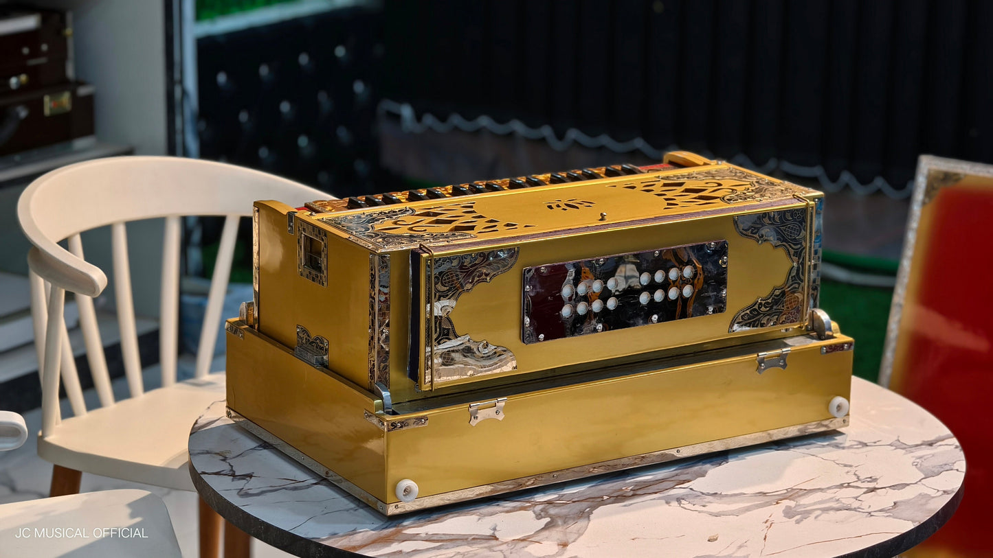 Golden Harmonium: 3-Line, 9-Scale, Premium Quality