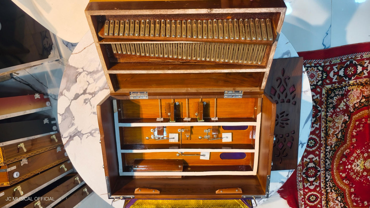 2LINE MINI HARMONIUM Wooden Matprofessional non folding type standing body