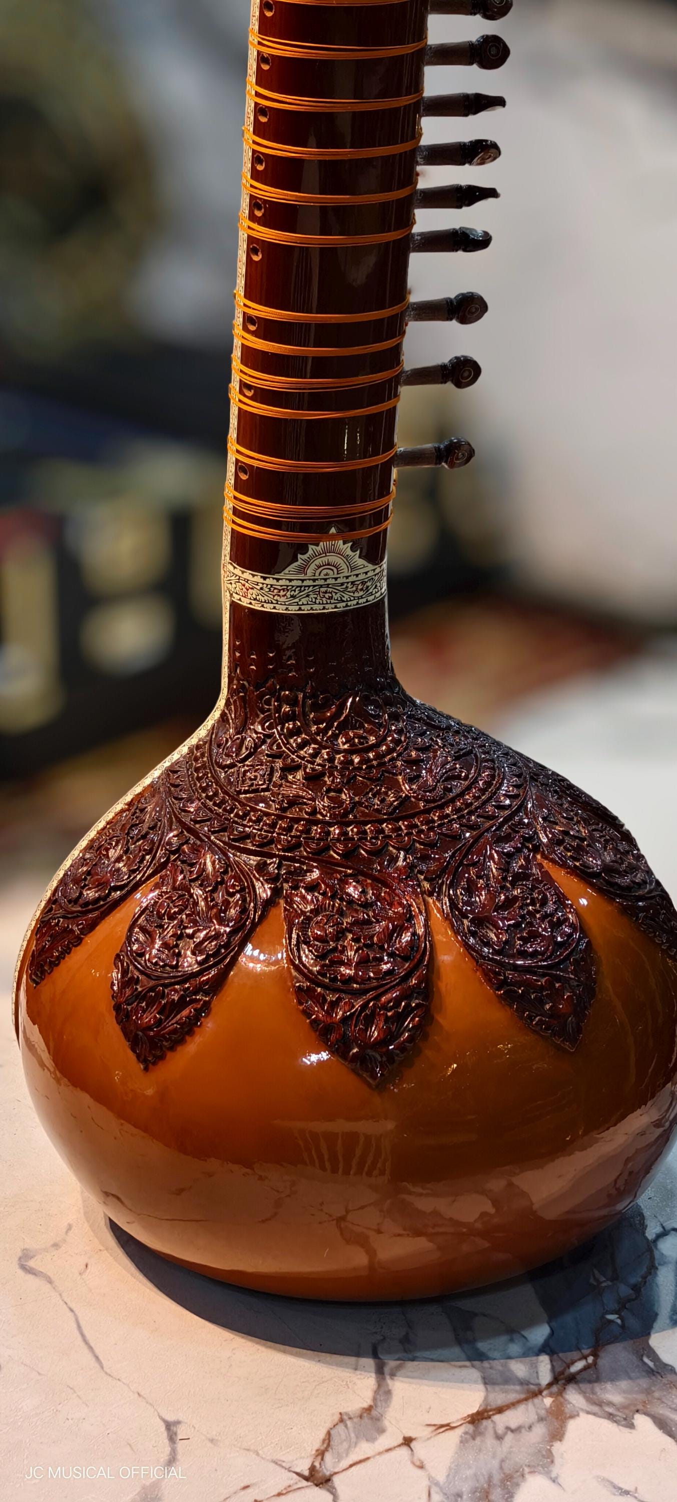 RAVISHANKAR STYLE Professional SITAR with double tumba and hardcase