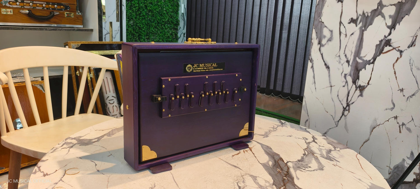 Purple Shruti Box| ONE OCTEVE Large size| Lower Octave C3-C4