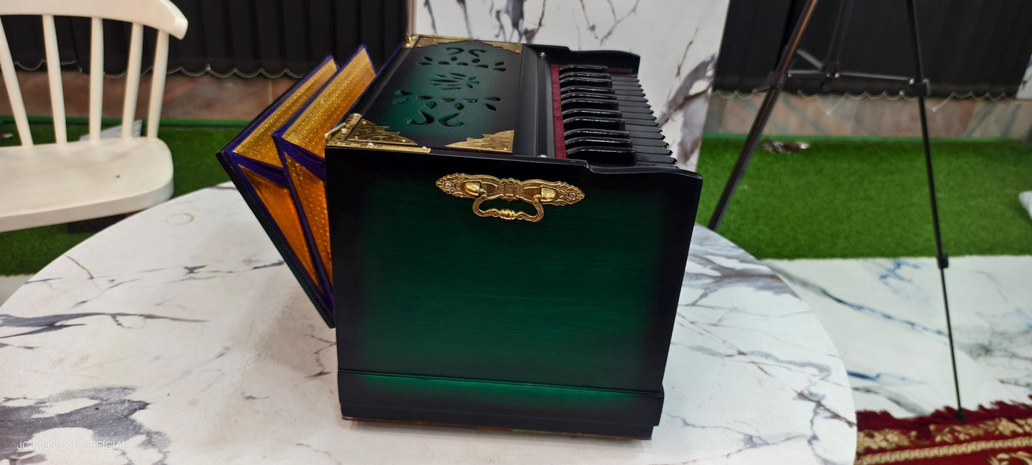 2LINE 27KEYS MOST PORTABLE| Mini HARMONIUM| 7kg | limited Green edition