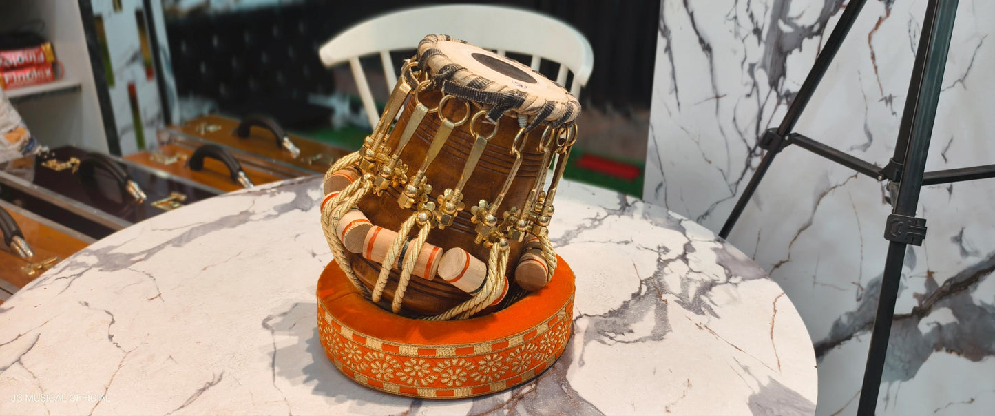 Professional Tabla Set: Brass Dagga, Sheesham Wood