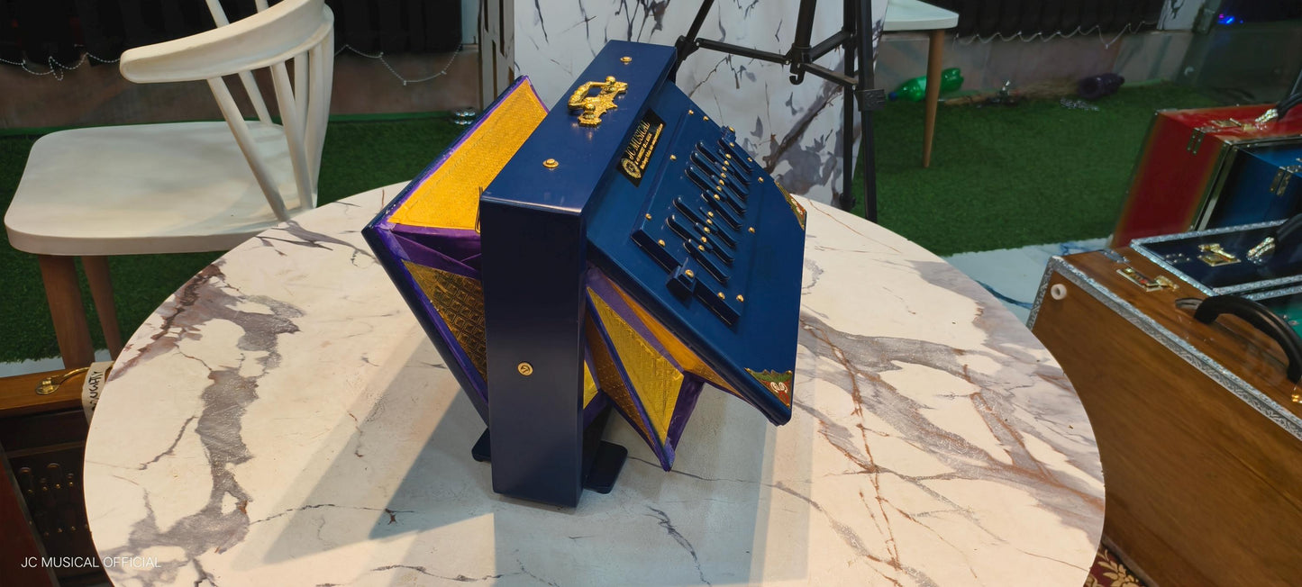 Shruti Box: Medium Size, Blue Mat Finish, Lower Octave C3-C4 NOTES