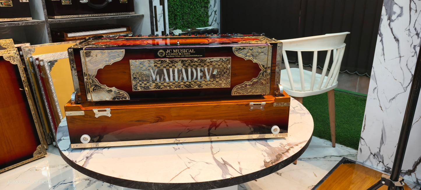 SCALE CHANGER 3LINE 9SCALE SUNBURST GLOSSY FINISH WITH ENTIC RED KEYS AND PREMIUM BRASS DECORATION WITH CUSTOM NAMEPLATE CUTTING