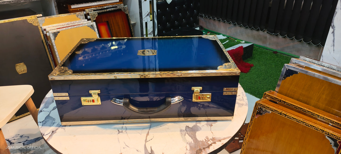 BLUE BLACK DUAL TONE 3LINE 9SCALE CHANGER PREMIUM QUALITY WITH CUSTOM NAMEPLATE CUTTING AND FULL BRASS DECORATION