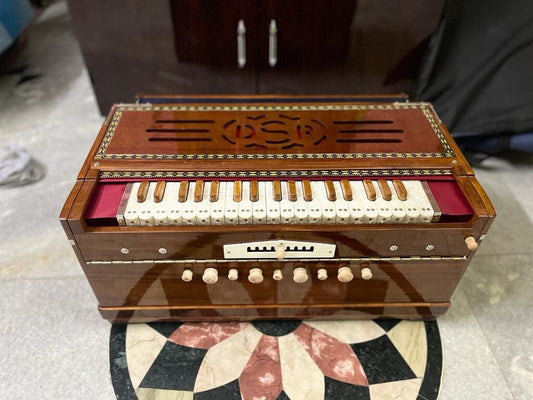DS RAMSINGH 9Scale changer Harmonium with wooden keys and stopers