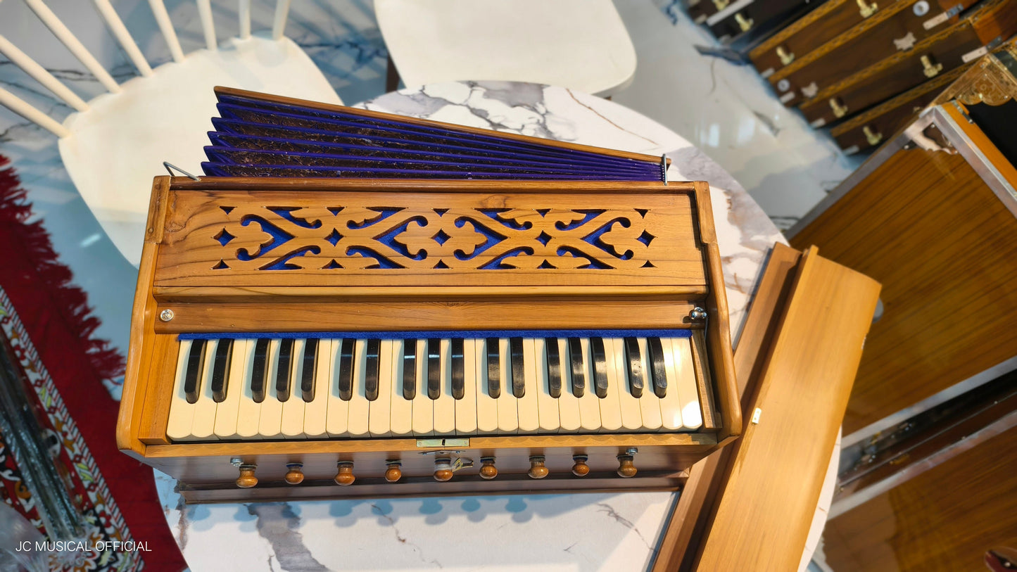 2line professional copler Harmonium professional teakwood colour with wooden accessories