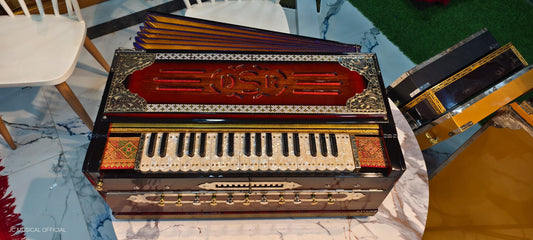 DS RAMSINGH 4LINE 13SCALE CHANGER Harmonium customised model with custom nameplate cutting facility