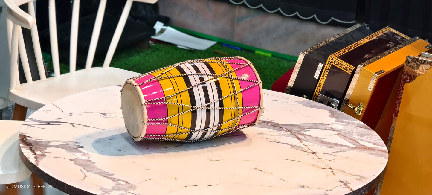 INDIAN DHOLAK / DRUM/ mini size 12inch ideal for beginners and kids professionally made