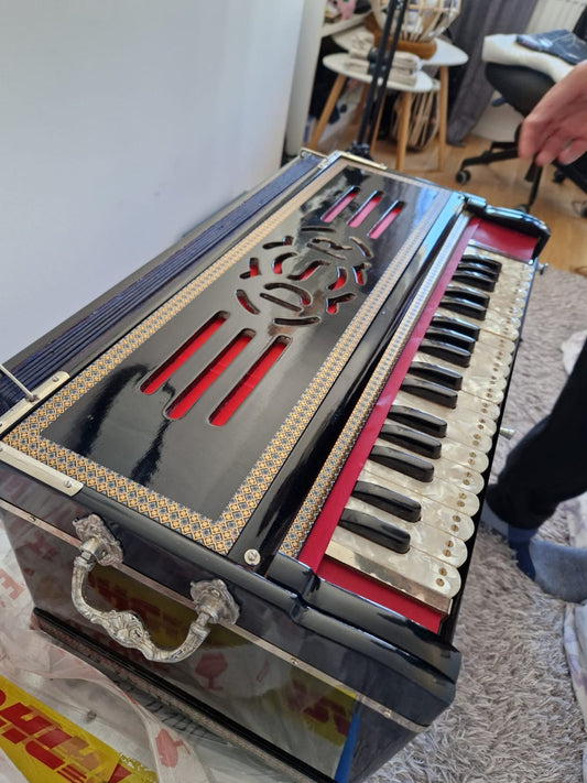 DS RAMSINGH HARMONIUM 9 Scale 3line black Glossy