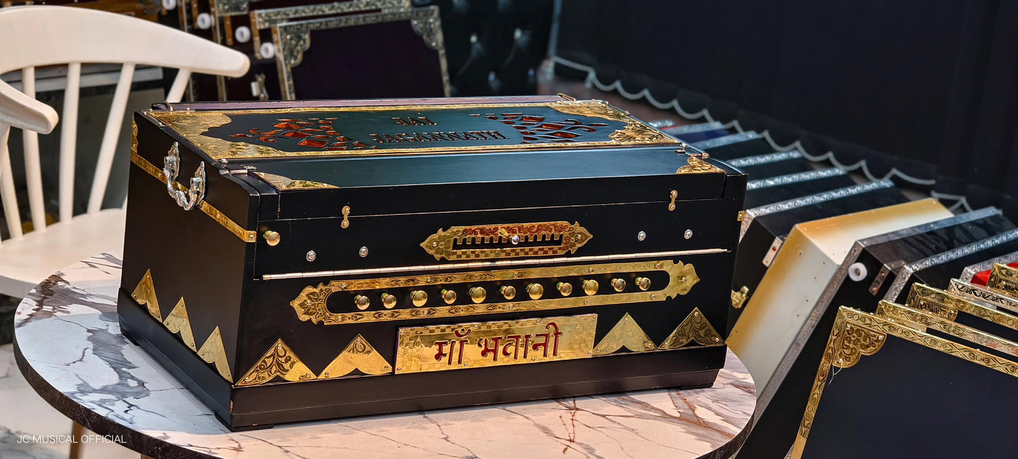 4line 13scale changer JC PREMIUM segment harnonium limited black edition with golden decoration and ENTIC black rare material