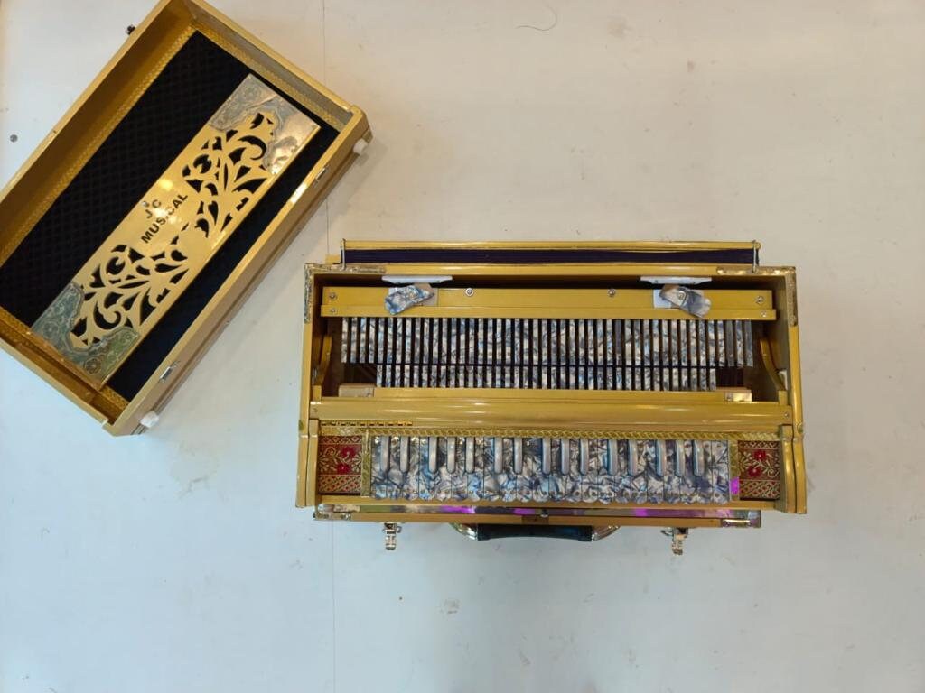 3line 9scale golden customised harmonium