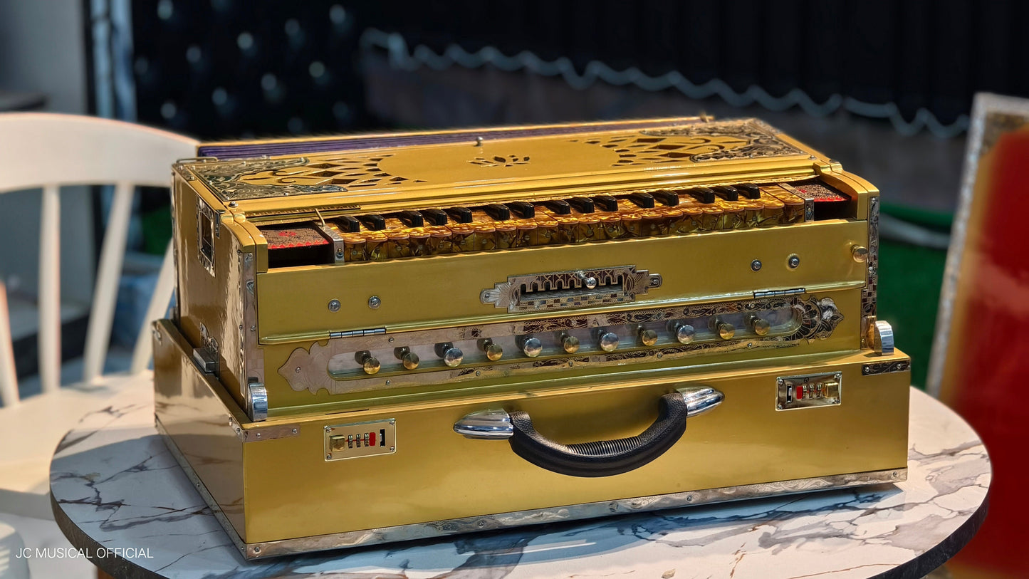 Golden Harmonium: 3-Line, 9-Scale, Premium Quality