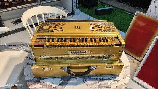 Golden Harmonium: 3-Line, 9-Scale, Premium Quality