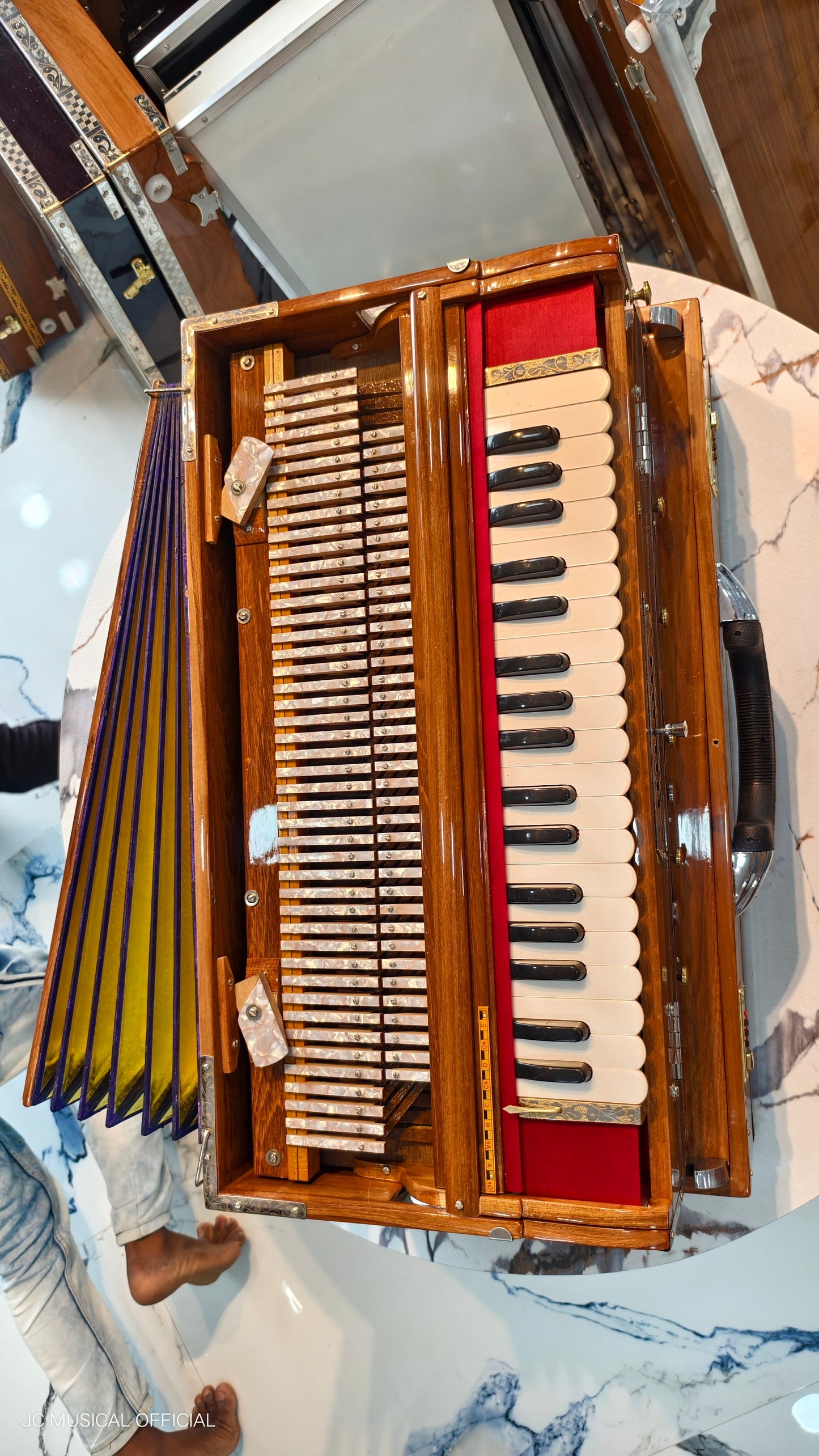 3line 9scale changer professional model teak wooden colour with customised nameplate