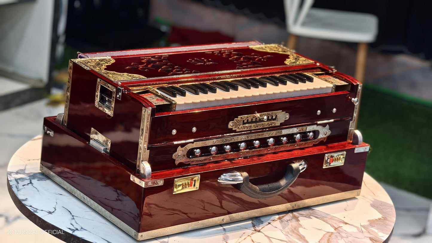 3line 9scale changer professional model cherry mahgani colour with customised nameplate cutting facility