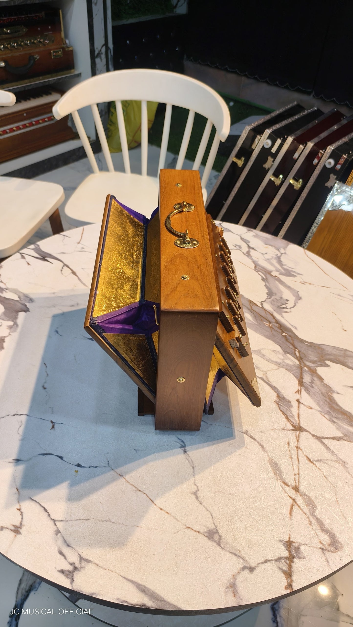 SHRUTI BOX one octeve small size/ C4-C5 middle octeve notes/ 9×12 inch wooden finish