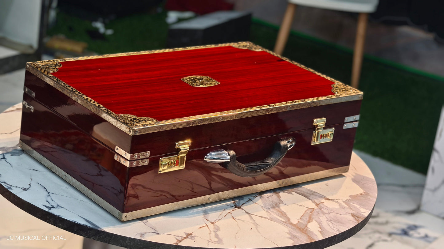 3line 9scale changer professional model cherry mahgani colour with customised nameplate cutting facility