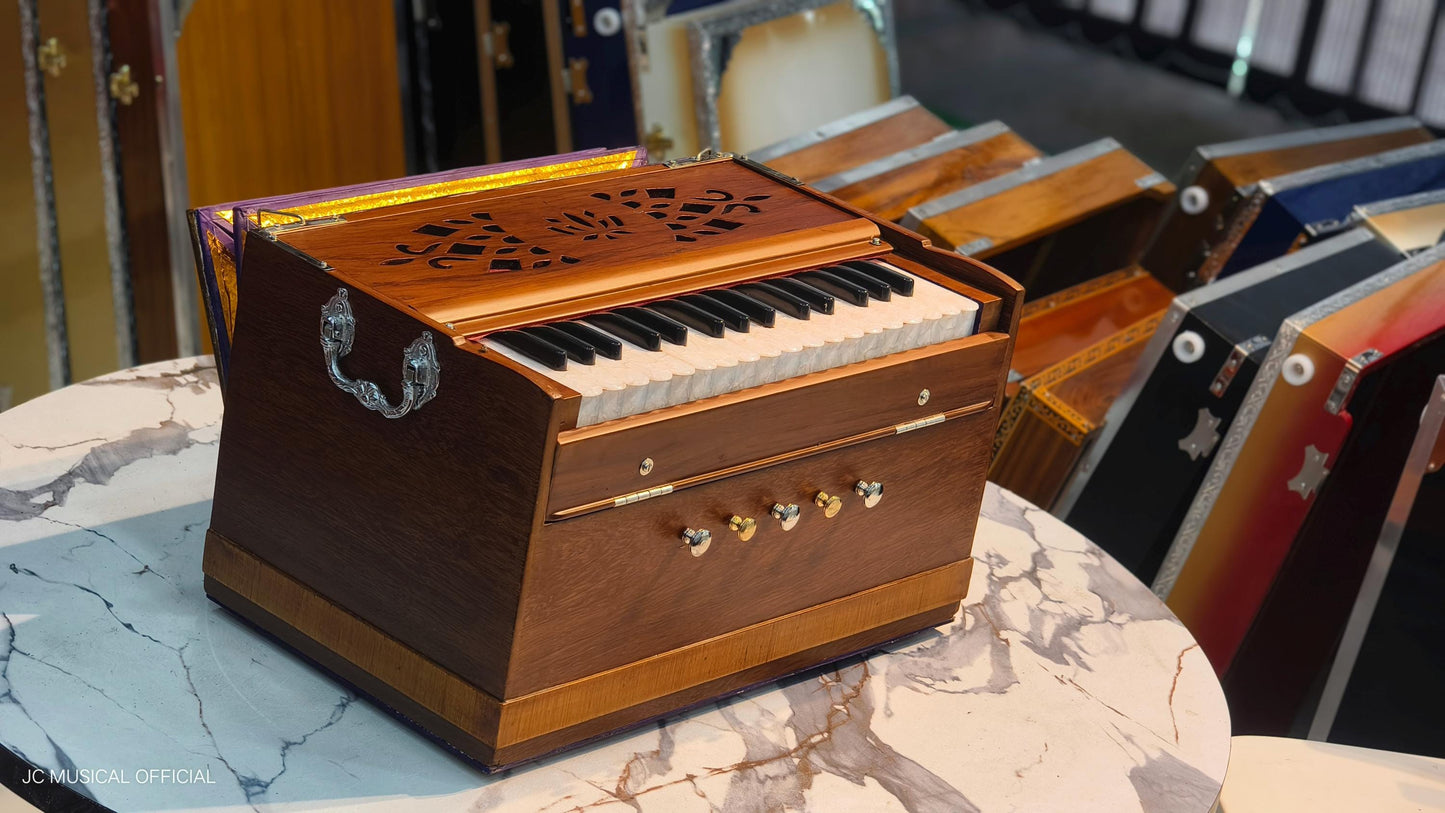 2LINE MINI HARMONIUM Wooden Matprofessional non folding type standing body