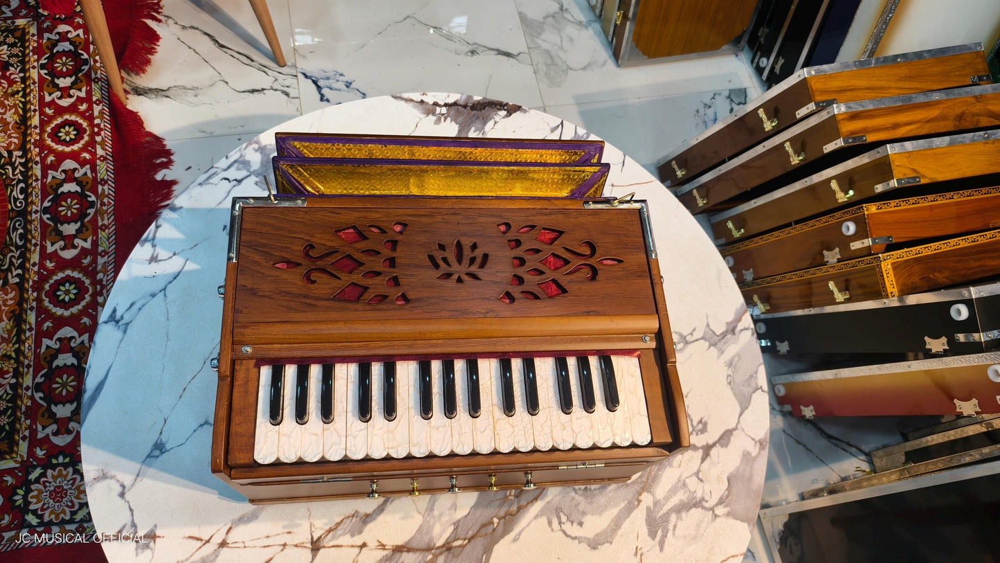 2LINE MINI HARMONIUM Wooden Matprofessional non folding type standing body