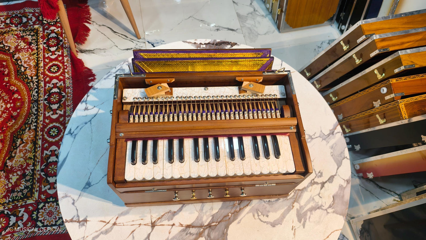 2LINE MINI HARMONIUM Wooden Matprofessional non folding type standing body