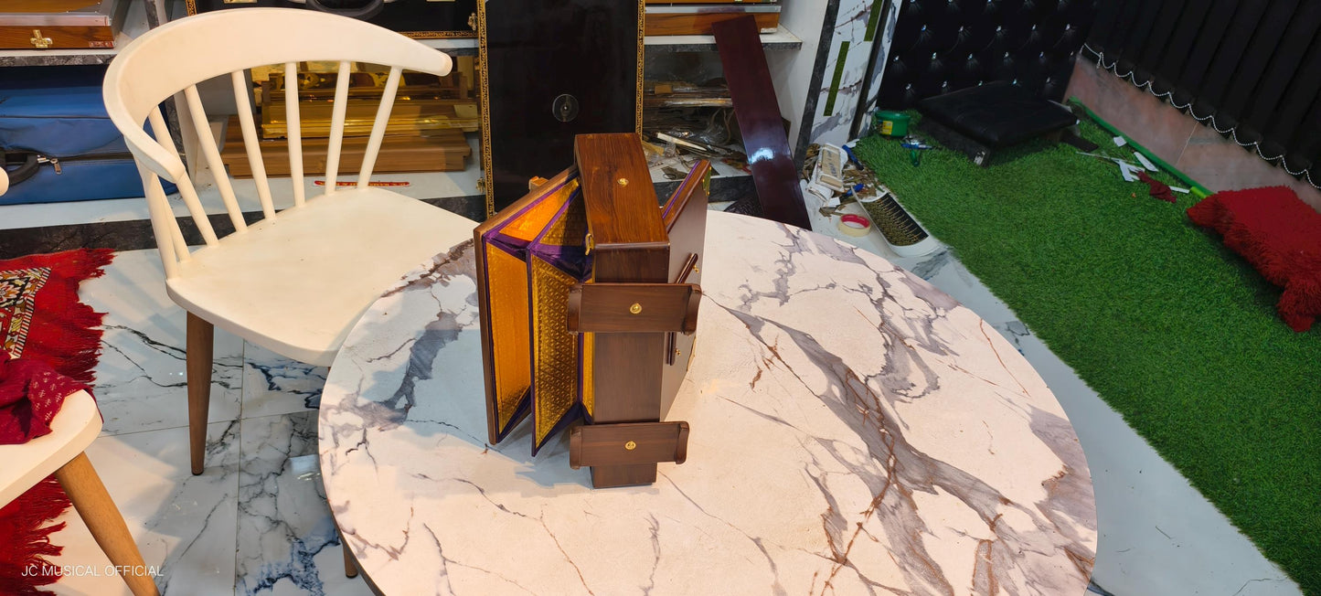 LIGHT BROWN Color Shruti Box | C4-C5 Middle Octave small size 9×12 inch