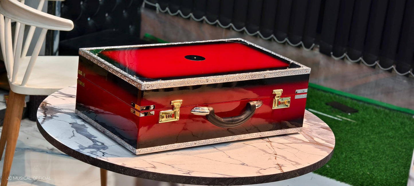 2LINE HARMONIUM Professional quality Red Black dual tone