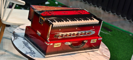 2LINE HARMONIUM Professional quality Red Black dual tone