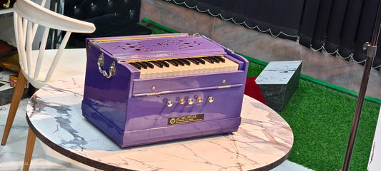 2LINE MINI HARMONIUM Purple colour non folding type standing body