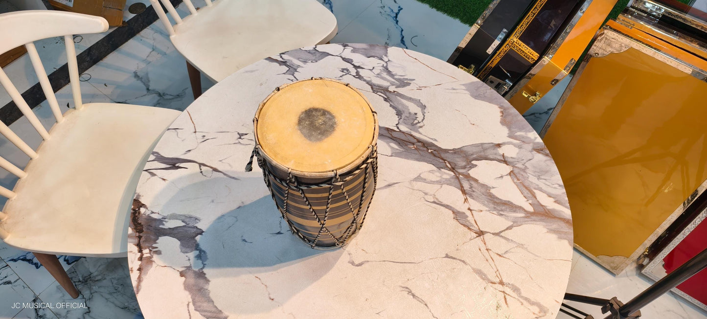 Mini Black Dholak: Indian Rope and Ring Tuned Drum for Beginners(not professional)