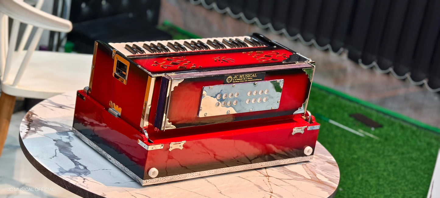2LINE HARMONIUM Professional quality Red Black dual tone